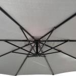 Ομπρέλα Κήπου Κρεμαστή ISLAY Γκρι/Μαύρο Μέταλλο/Ύφασμα Φ3x2.45m