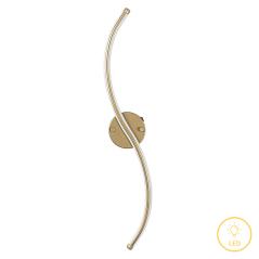 Φωτιστικό τοίχου-απλίκα Le onde pakoworld LED 16W χρυσό 10x5x67εκ