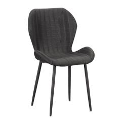 Καρέκλα Τραπεζαρίας Μεταλλική 4τμχ Fiore Black Ύφασμα 51Χ56Χ85εκ.