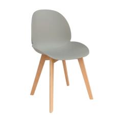 Καρέκλα Τραπεζαρίας Ξύλινη 4τμχ Moris Light Grey 49X56X83εκ.