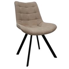 Καρέκλα Τραπεζαρίας Μεταλλική 4τμχ Marita Beige Ύφασμα 54Χ57Χ89εκ.