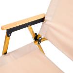 Καρέκλα Παραλίας GILI MENO Μπεζ/Χρυσό Μέταλλο/Ύφασμα 30x44x63cm