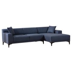 Γωνιακός καναπές PWF-0566 pakoworld αριστερή γωνία ύφασμα μπλε 250x145x69εκ