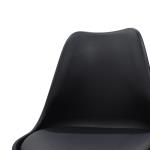 Καρέκλα Gaston pakoworld PP-PU μαύρο-φυσικό πόδι