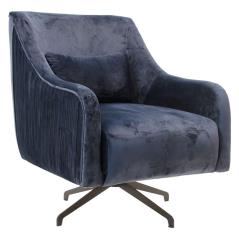 Πολυθρόνα PWF-0521 pakoworld βελούδο blue black72x83x86εκ