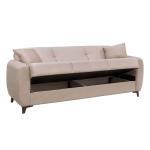 DARIO Καναπές - Κρεβάτι Σαλονιού - Καθιστικού, 3Θέσιος Ύφασμα Cappuccino Sofa:210x80x75-Bed:180x100cm