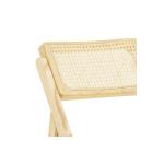 Καρέκλα Yoko pakoworld πτυσσόμενη μπεζ pvc rattan-φυσικό πόδι 45x54x81εκ