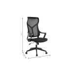 Καρέκλα γραφείου διευθυντή Flexibility mend pakoworld ύφασμα mesh γκρι 53x50x130εκ