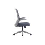 Καρέκλα γραφείου εγρασίας Enrich pakoworld ύφασμα mesh γκρι 52x50x100,5εκ
