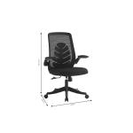 Καρέκλα γραφείου εγρασίας Enrich pakoworld ύφασμα mesh γκρι 52x50x100,5εκ