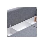 Γωνιακός καναπές κρεβάτι PWF-0524 pakoworld δεξιά γωνία ύφασμα σκούρο γκρι-καρυδί 242x160x88εκ