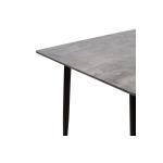 Τραπέζι Cuba pakoworld MDF γκρι cement-μαύρο 70x70x75εκ