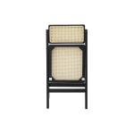 Καρέκλα Yoko pakoworld πτυσσόμενη μπεζ pvc rattan-μαύρο πόδι 45x54x81εκ