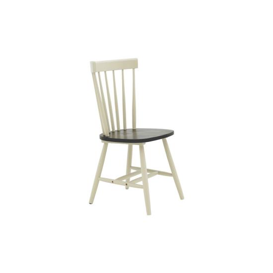 Καρέκλα Larus pakoworld φυσικό ξύλo rubberwood ανθρακί-λευκό 50x49x90εκ. 50x49x90εκ