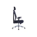 Καρέκλα γραφείου διευθυντή Commend pakoworld ύφασμα mesh μαύρο 50x50,5x124εκ