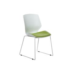 Καρέκλα γραφείου επισκέπτη Genuine pakoworld PP λευκό-πράσινο 48x43x88εκ