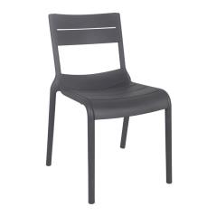 SERENA Καρέκλα Στοιβαζόμενη PP - UV Ανθρακί 56x51x82cm