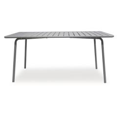 BRIO Slat Τραπέζι Κήπου - Βεράντας, Μέταλλο Βαφή Cool Grey 4C 160x90x73cm