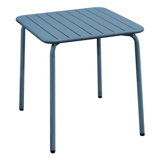 BRIO Slat Τραπέζι Κήπου - Βεράντας, Μέταλλο Βαφή Sandy Blue 5415C 70x70x73cm