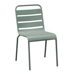 BRIO Καρέκλα Στοιβαζόμενη Μέταλλο Βαφή Sandy Green 5635C 48x59x79cm