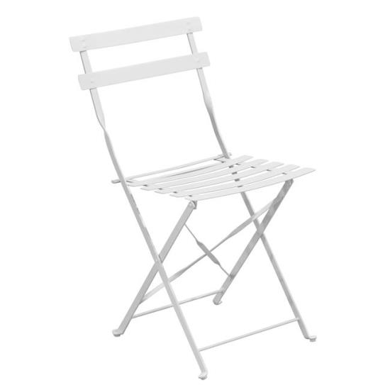 ΖΑΠΠΕΙΟΥ Pantone Καρέκλα Κήπου-Βεράντας, Πτυσσόμενη, Μέταλλο Βαφή Άσπρο 40x51x77cm