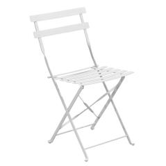 ΖΑΠΠΕΙΟΥ Pantone Καρέκλα Κήπου-Βεράντας, Πτυσσόμενη, Μέταλλο Βαφή Άσπρο 40x51x77cm