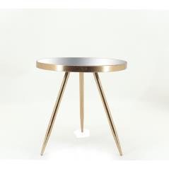 Στρογγυλό Side table με καθρέπτη 40.5x40cm Μ:40.5cm Π:40.5cm Υ:40cm | ZAROS