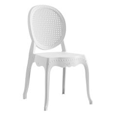 DYNASTY Καρέκλα Εστίασης - Catering Στοιβαζόμενη PP Άσπρο 42x52x88cm