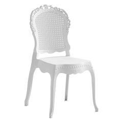 CODESS Καρέκλα Εστίασης - Catering Στοιβαζόμενη PP Άσπρο 42x52x88cm