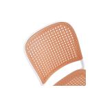 Καρέκλα Juniper pakoworld με UV protection PP μπεζ-λευκό 51x40.5x86.5εκ. 40,5x51x86,5εκ