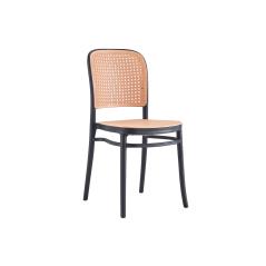 Καρέκλα Juniper pakoworld με UV protection PP μαύρο-μπεζ 51x40.5x86.5εκ. 40,5x51x86,5εκ