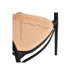 Πολυθρόνα Juniper pakoworld με UV protection PP μπεζ-μαύρο 56x52.5x86.5εκ. 56x52,5x86,5εκ