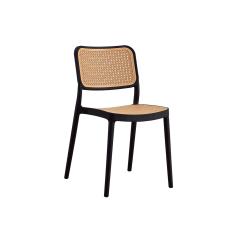 Καρέκλα Poetica pakoworld με UV protection PP μπεζ-μαύρο 42x52x81εκ. 42x52x81εκ