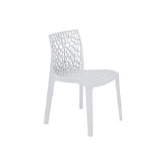 Καρέκλα Hush pakoworld με UV protection PP λευκό 50.5x54x79.5εκ. 42x52x81εκ