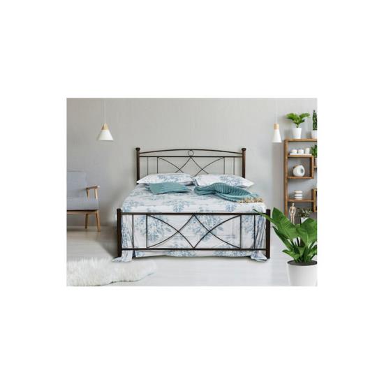 Κρεβάτι Νο16 Μεταλλικό σε χρώμα μαυρο για στρώμα 160x200cm (Δεν περιλαμβάνει στρώμα και τάβλες)