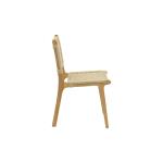 Καρέκλα Julien pakoworld rubberwood φυσικό-έδρα φυσικό σχοινί 61x54x85εκ