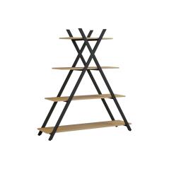 Βιβλιοθήκη Tree pakoworld μαύρο-φυσικό 120x33x135εκ