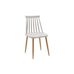 Καρέκλα Aurora pakoworld PP γκρι-φυσικό πόδι 43x48x79εκ. 43x48x79εκ