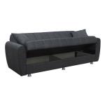 SYDNEY Καναπές - Κρεβάτι Σαλονιού - Καθιστικού, 3Θέσιος Ύφασμα Σκούρο Γκρι Sofa:210x80x75-Bed:180x100cm