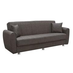 SYDNEY Καναπές - Κρεβάτι Σαλονιού - Καθιστικού, 3Θέσιος Ύφασμα Καφέ Sofa:210x80x75-Bed:180x100cm