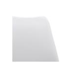 Καρέκλα Gaston pakoworld PP-PU λευκό-φυσικό πόδι 53.5x48.5x83εκ