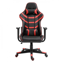 BF9050 Gaming Πολυθρόνα Γραφείου, Ανάκλιση Πλάτης έως 90°, Pu Μαύρο - Κόκκινο 67Χ69Χ134
