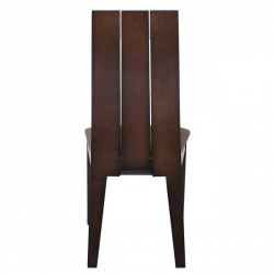 SAMBER Καρέκλα, Οξυά Καρυδί Burn Beech, Ύφασμα Καφέ 50X57X101