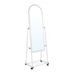 ROLLAND BIG ΚΑΘΡΕΠΤΗΣ ΔΑΠΕΔΟΥ ΜΕΤΑΛΛΙΚΟΣ ΑΣΠΡΟΣ 50x40x160cm