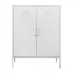 Nextdeco ντουλάπα 2φυλλη και 3 ράφια μεταλλική λευκή (ΜΠΥ)80x40x102 cm