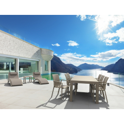 Vegas Τραπέζι επεκτεινόμενο PP Dove Grey 180(+40)x100x75cm