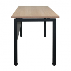UNIT Γραφείο Μέταλλο Βαφή Μαύρο - Melamine Απόχρωση Sonoma 120x60x75cm