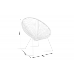 Πολυθρόνα Acapulco pakoworld μέταλλο-pe μαύρο 72x77x85εκ