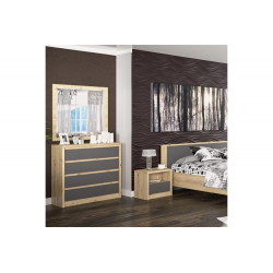 Συρταριέρα Lavinia pakoworld 4ων συρταριών ανθρακί-sonoma 89x39.5x92εκ
