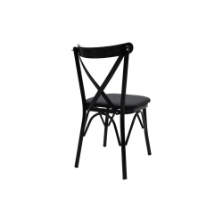 Spencer Καρέκλα PVC μαύρο-μαύρο πόδι 42x51x84cm